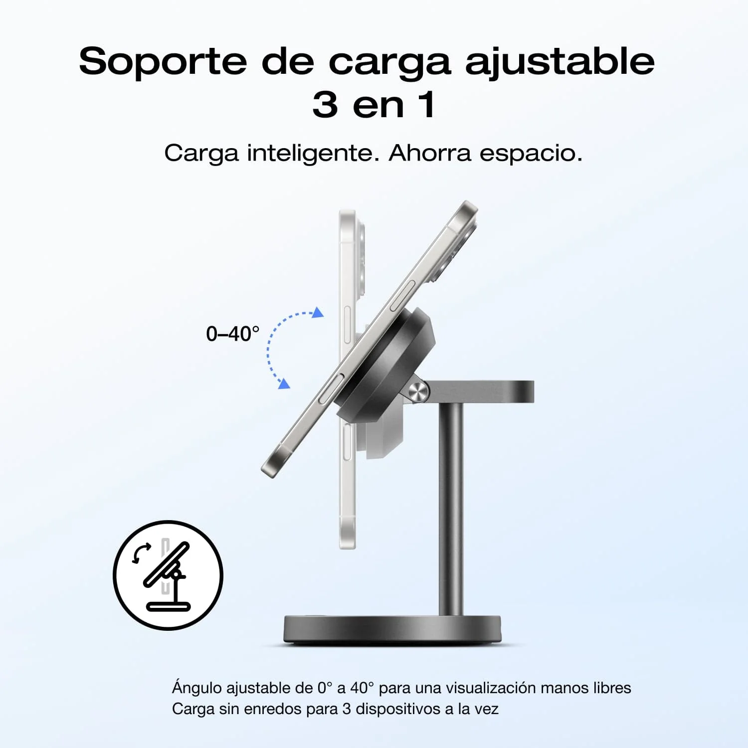EcoFlow Soporte de carga inalámbrica EcoFlow RAPID Mag Qi2 (3 en 1) - Image 5