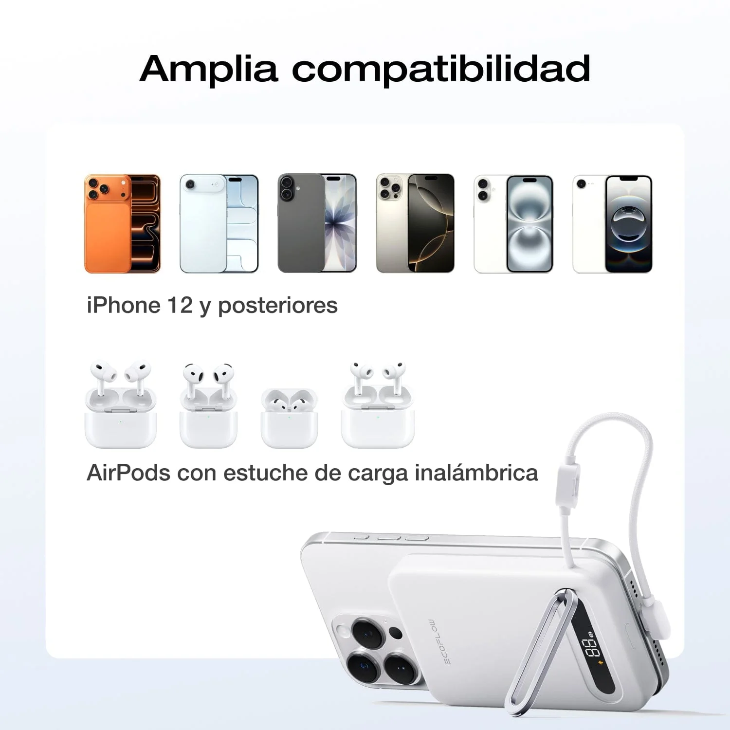 Banco de energía EcoFlow RAPID Mag Qi2.2 (10.000 mAh, 25 W, cable USB-C integrado) - Image 11