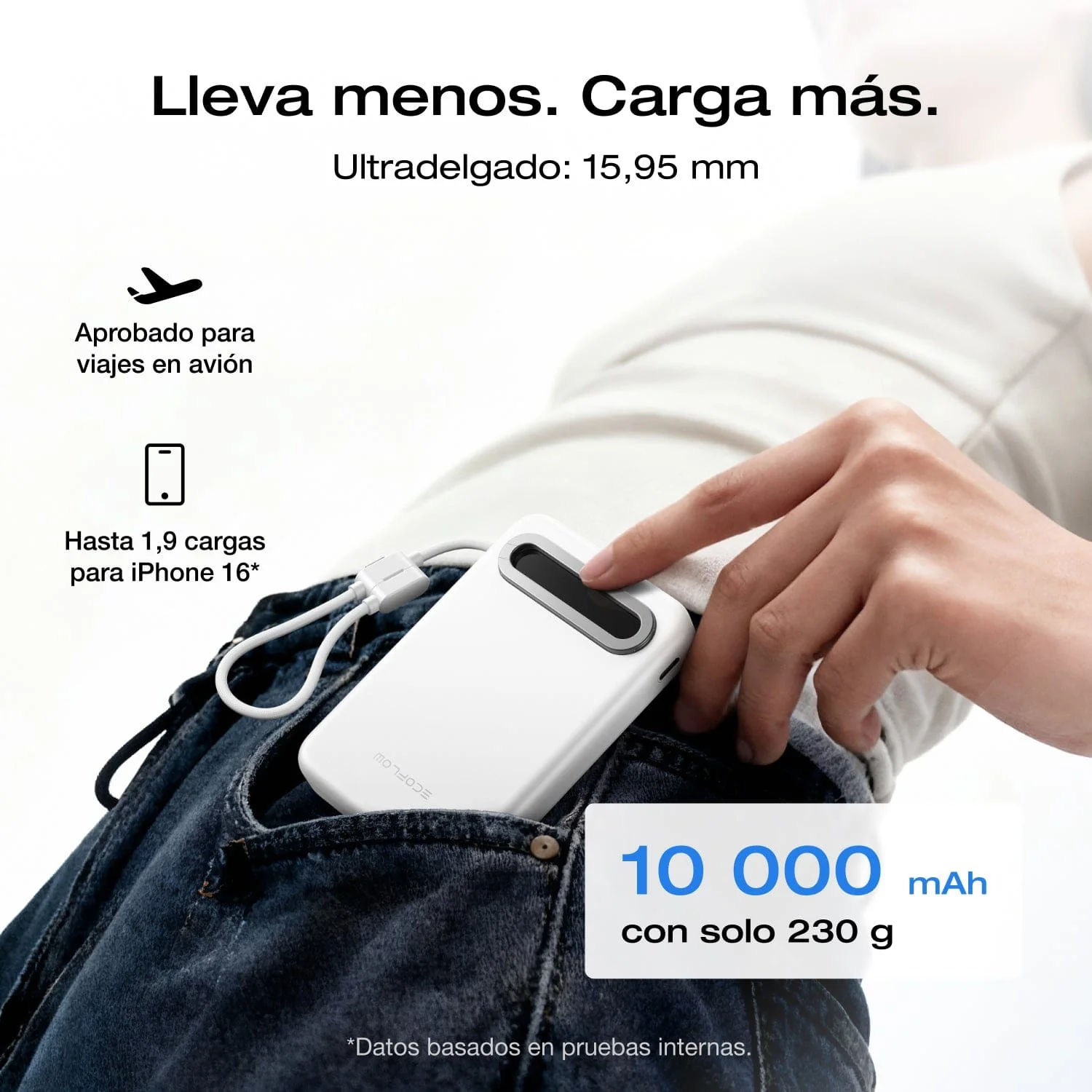 Banco de energía EcoFlow RAPID Mag Qi2.2 (10.000 mAh, 25 W, cable USB-C integrado) - Image 8