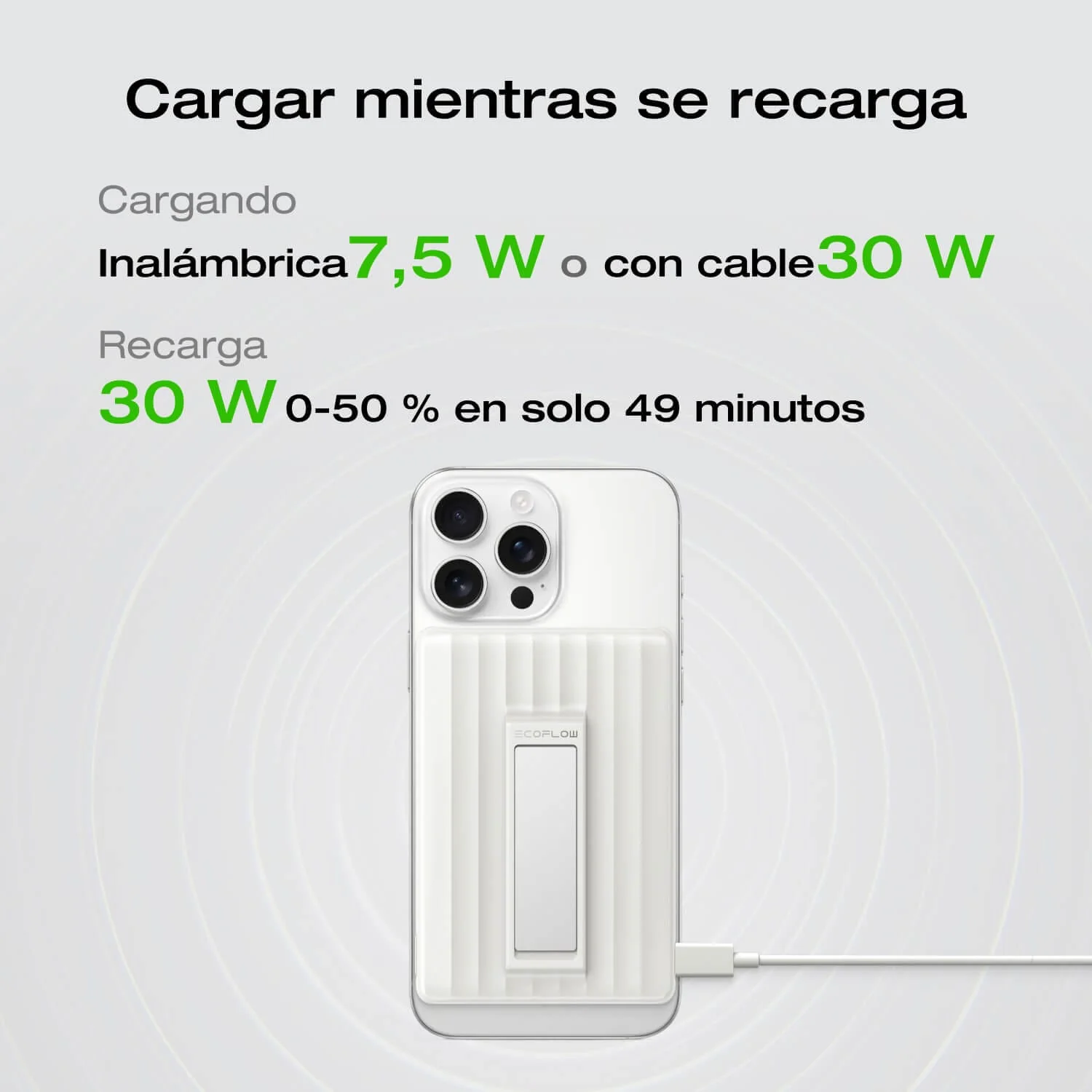 Banco de energía magnético EcoFlow RAPID (10 000 mAh, 7,5 W, carga magnética) - Image 9