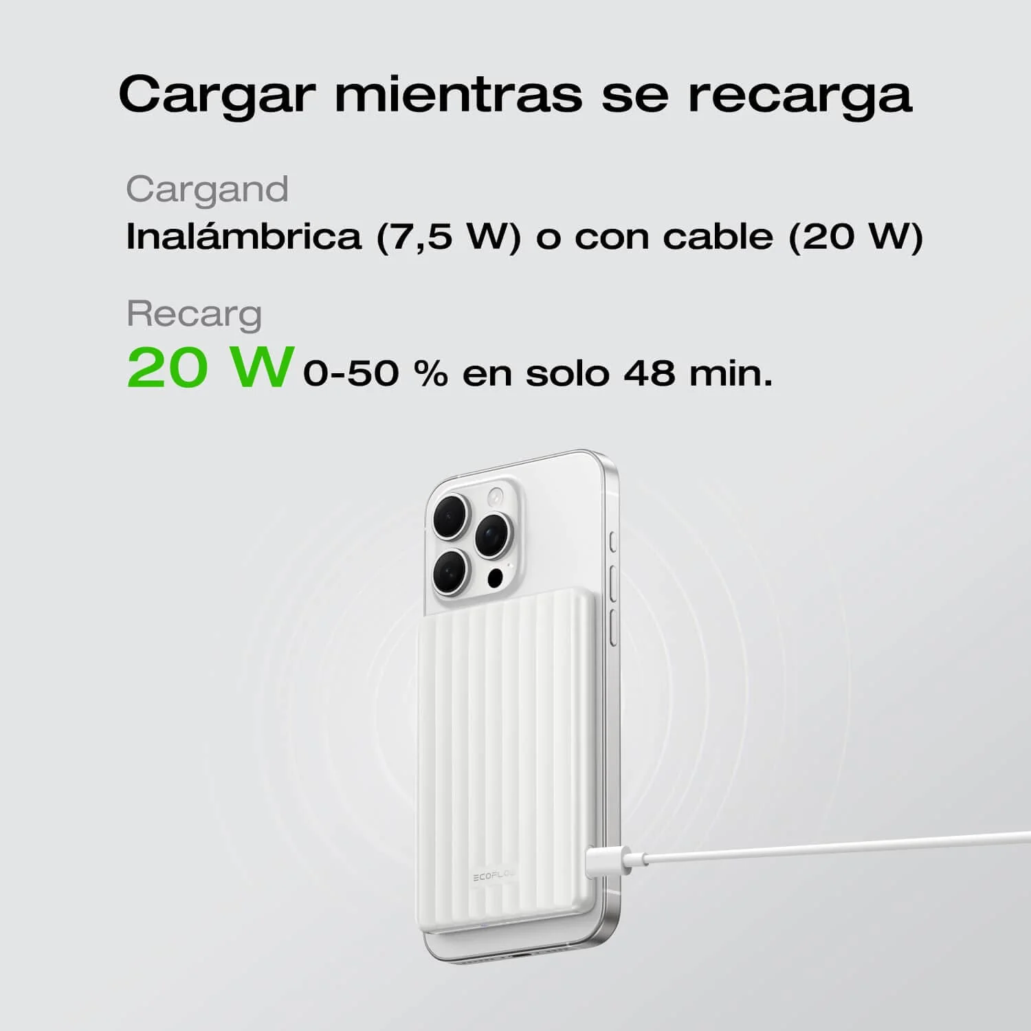 Banco de energía magnético EcoFlow RAPID (5 000 mAh, 7,5 W, carga magnética) - Image 8