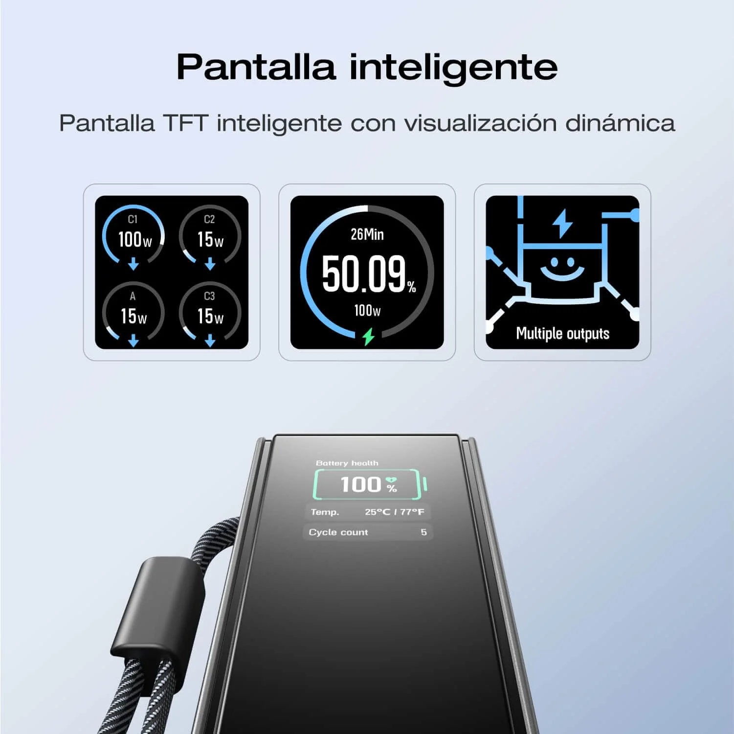 Banco de energía EcoFlow RAPID (25 000 mAh, 170 W, cables integrados y retráctiles de 100 W) - Image 12