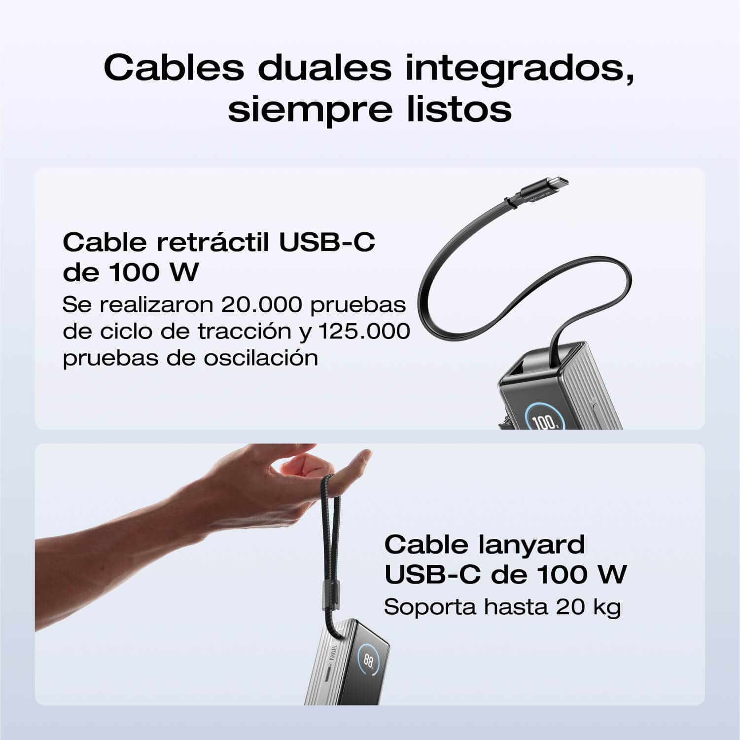 Banco de energía EcoFlow RAPID (25 000 mAh, 170 W, cables integrados y retráctiles de 100 W) - Image 7