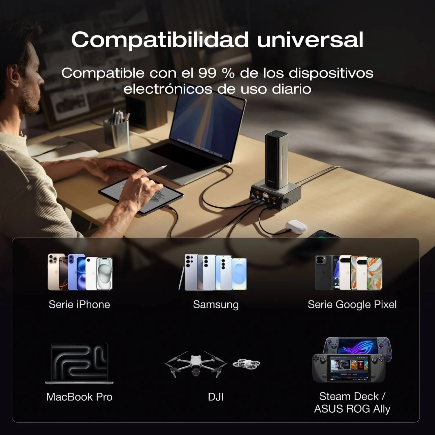 Banco de energía EcoFlow RAPID Pro (27 650 mAh, 300 W, cable integrado de 140 W) - Image 8