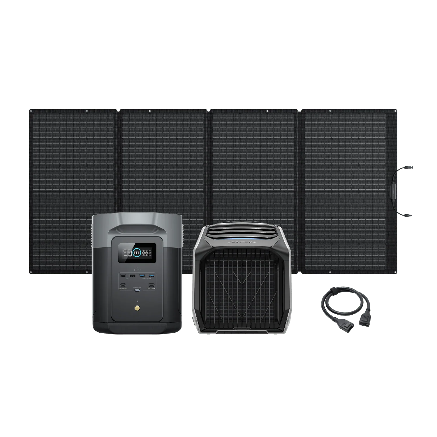 EcoFlow WAVE 2 + EcoFlow DELTA 2 Max + Panel solar portátil EcoFlow de 400W - Image 3