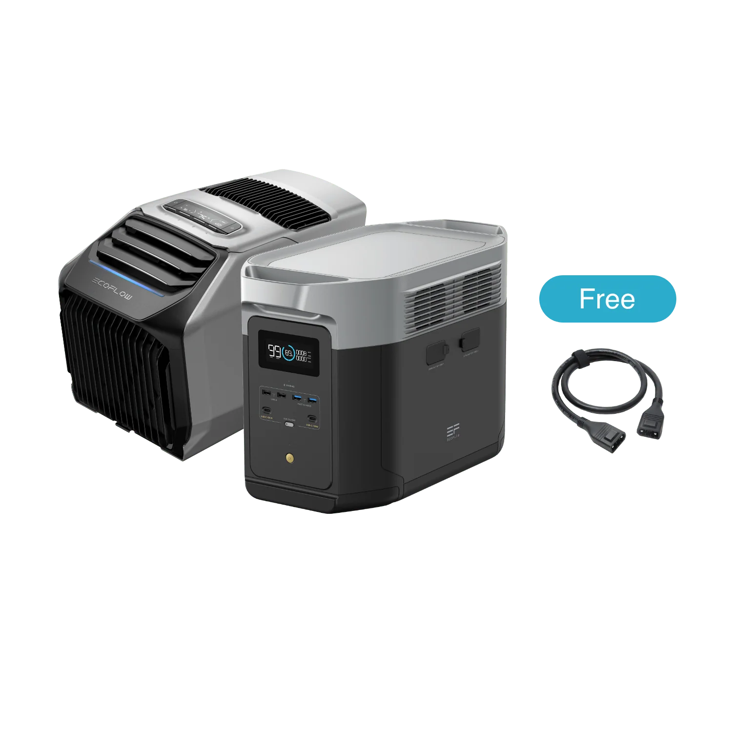 EcoFlow WAVE 2 + EcoFlow DELTA 2 Max + Panel solar portátil EcoFlow de 400W - Image 4