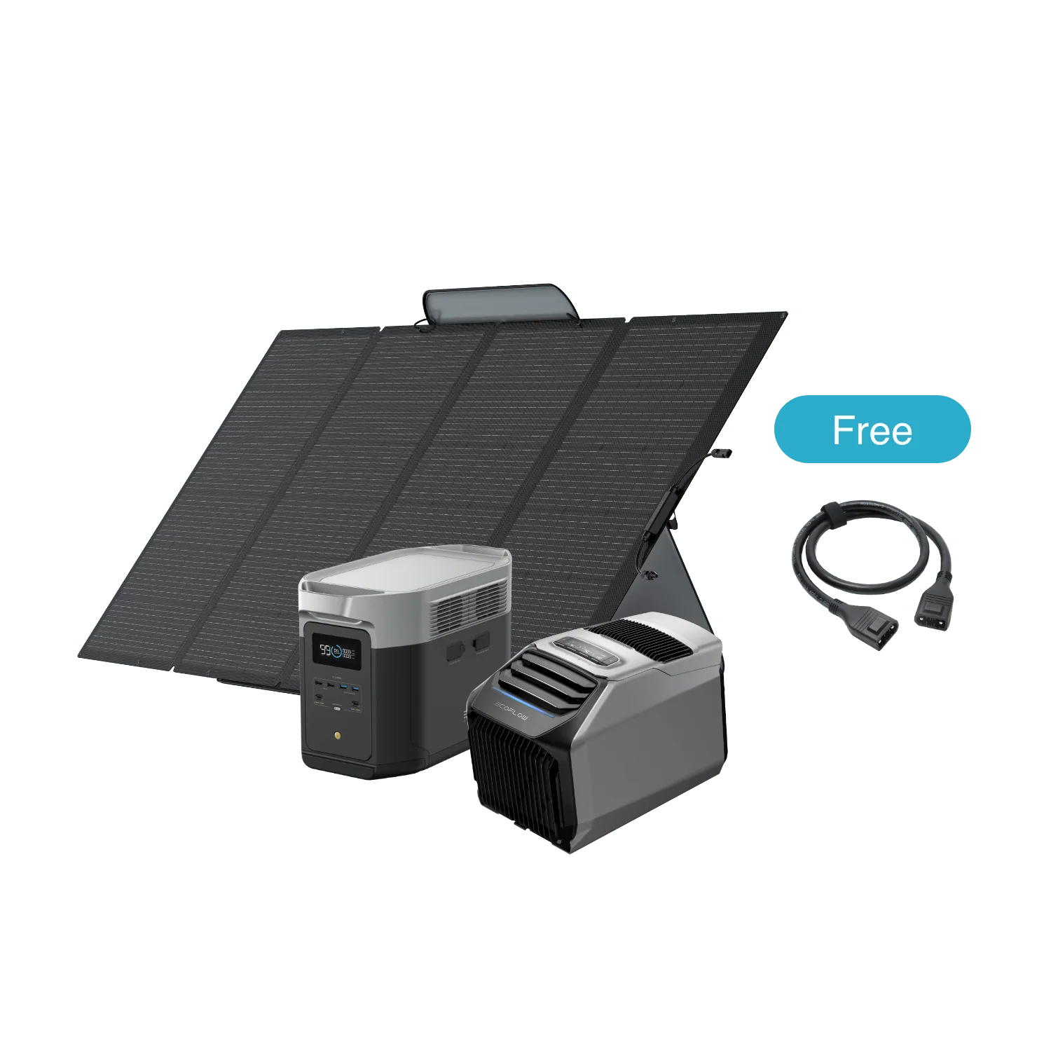 EcoFlow WAVE 2 + EcoFlow DELTA 2 Max + Panel solar portátil EcoFlow de 400W - Image 7